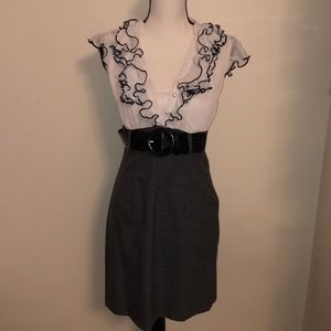 Grey/White Mesh Dress